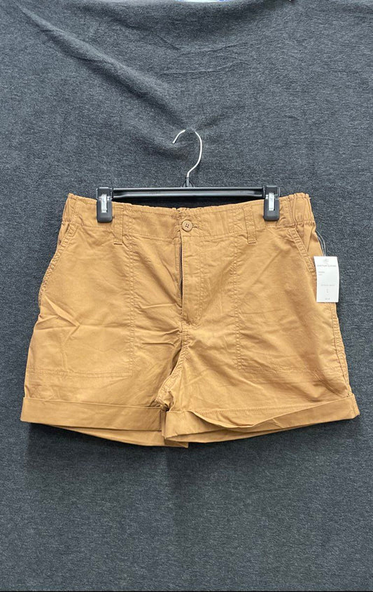 Sanctuary Women's Getaway Shorts Camel Tan Cotton Stretch Elastic Waist NWT Sz L
