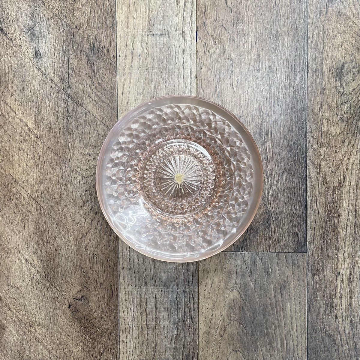 Set of 4 Pink Depression Glass Plates