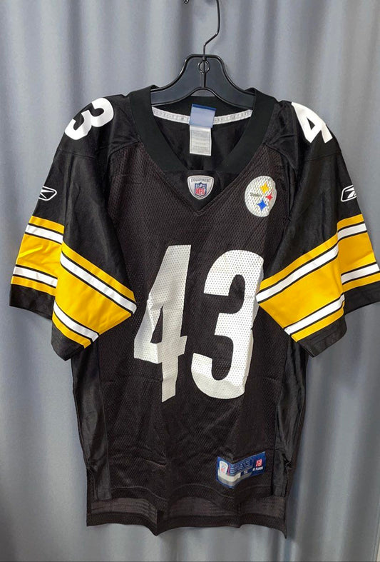 Reebok NFL Pittsburgh Steelers Troy Polamalu #43 On-Field Jersey Black Sz S