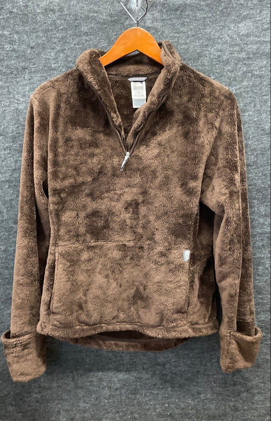 The North Face Women's Osito Brown 1/4 Zip Fuzzy Fleece Pullover Jacket Sz M