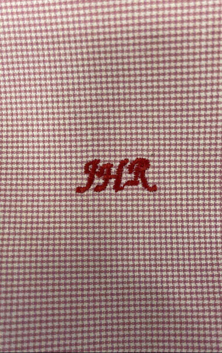Commonwealth Clothiers Men's Pink White Micro Check Button Down Dress Shirt JHR