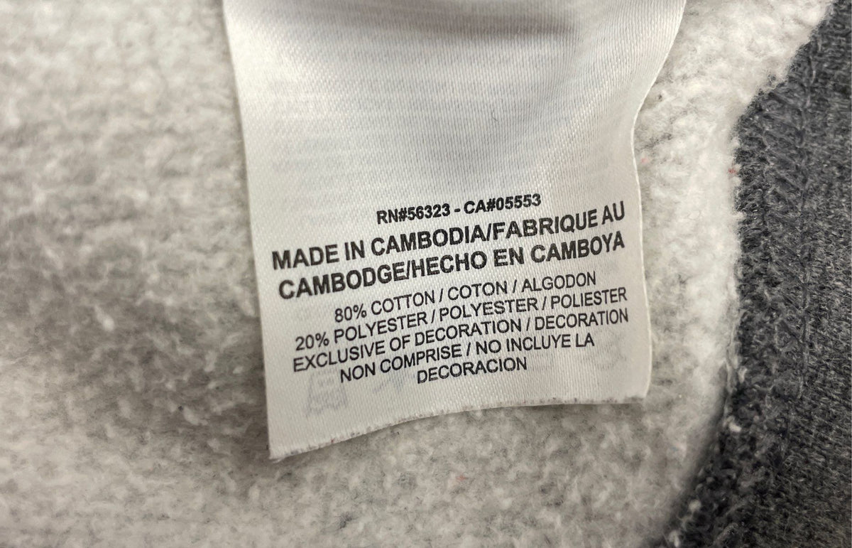 Nike Men's Grey Fleece Quarter Zip Pullover Mock Neck Sweatshirt Sz M