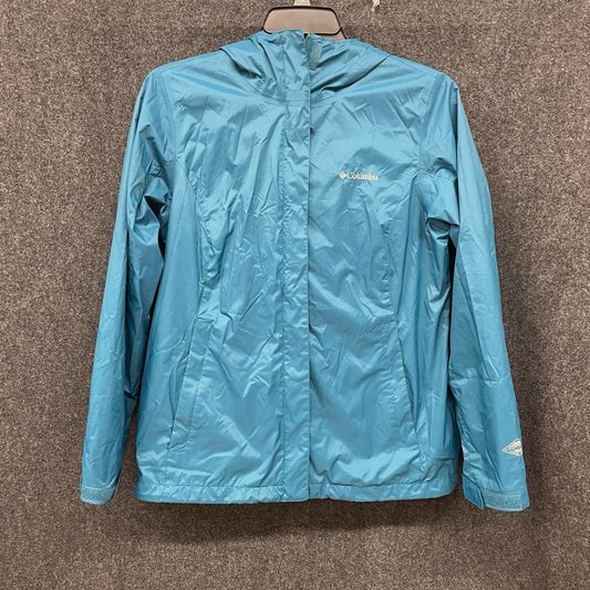 Columbia Women's Teal Arcadia II Omni-Tech Waterproof Hooded Rain Jacket L