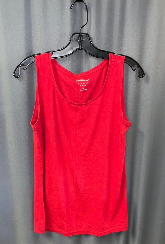Croft & Barrow Women's Red Classic Tank Top Cotton Modal Stretch Sz M