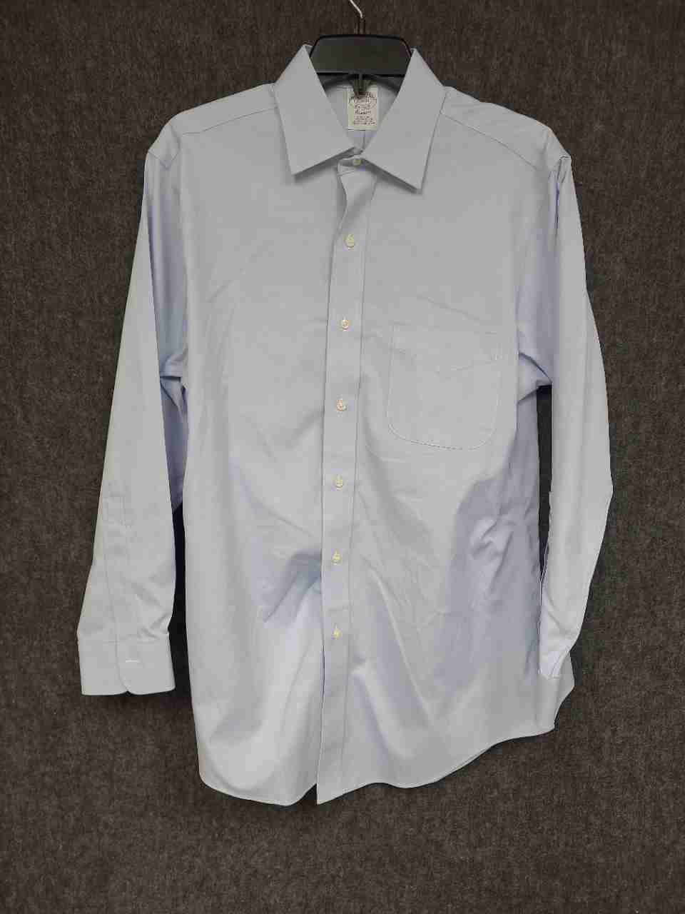 Brooks Brothers Men's Blue Non-Iron Supima Cotton Classic Fit Shirt Sz 15.5 32