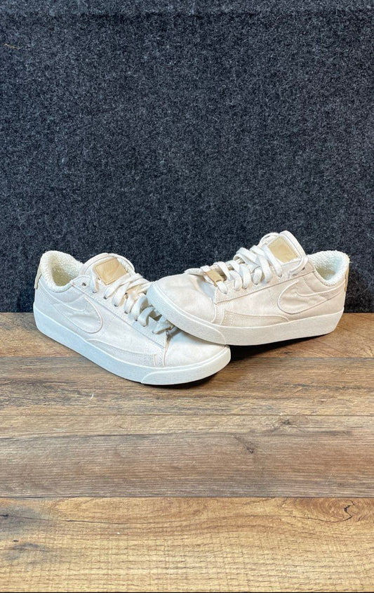 Nike Blazer Low Canvas Sail White Sherpa Lined Women's Sneakers Size 7