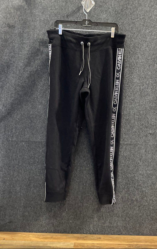 Calvin Klein Performance Men's Black Logo Tape Joggers Sweatpants Sz XL