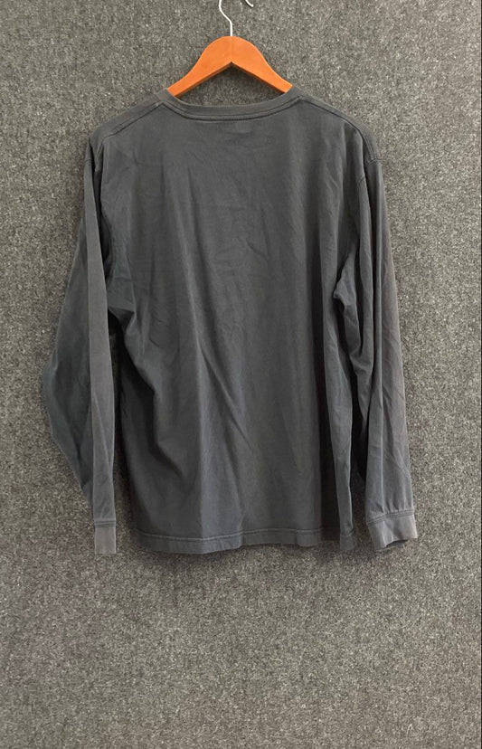 L.L. Bean Men's Charcoal Black Cotton Long Sleeve Crewneck T-Shirt Size M