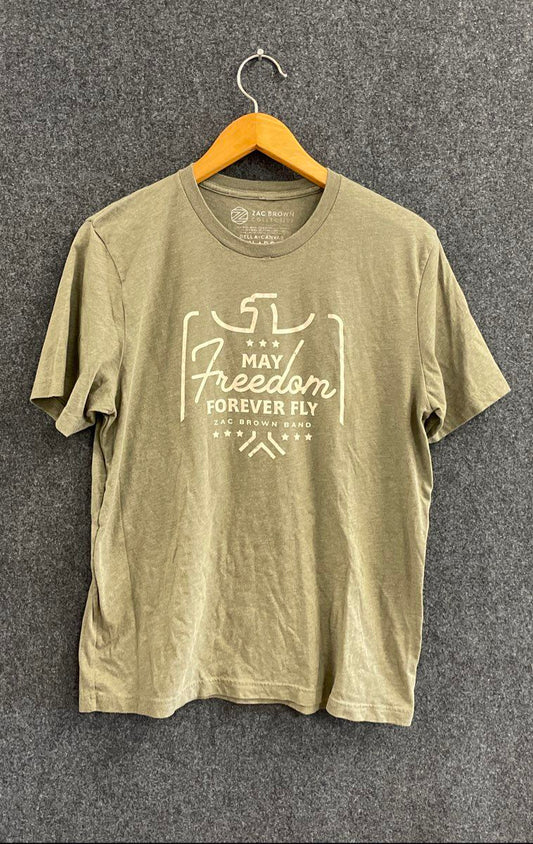 Zac Brown Band The Owl Tour 2019 Concert T-Shirt Freedom Fly Graphic Sz XL