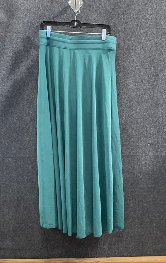 Halara Women's Green Long Maxi Skirt Drawstring High Rise Performance Sz L NWT
