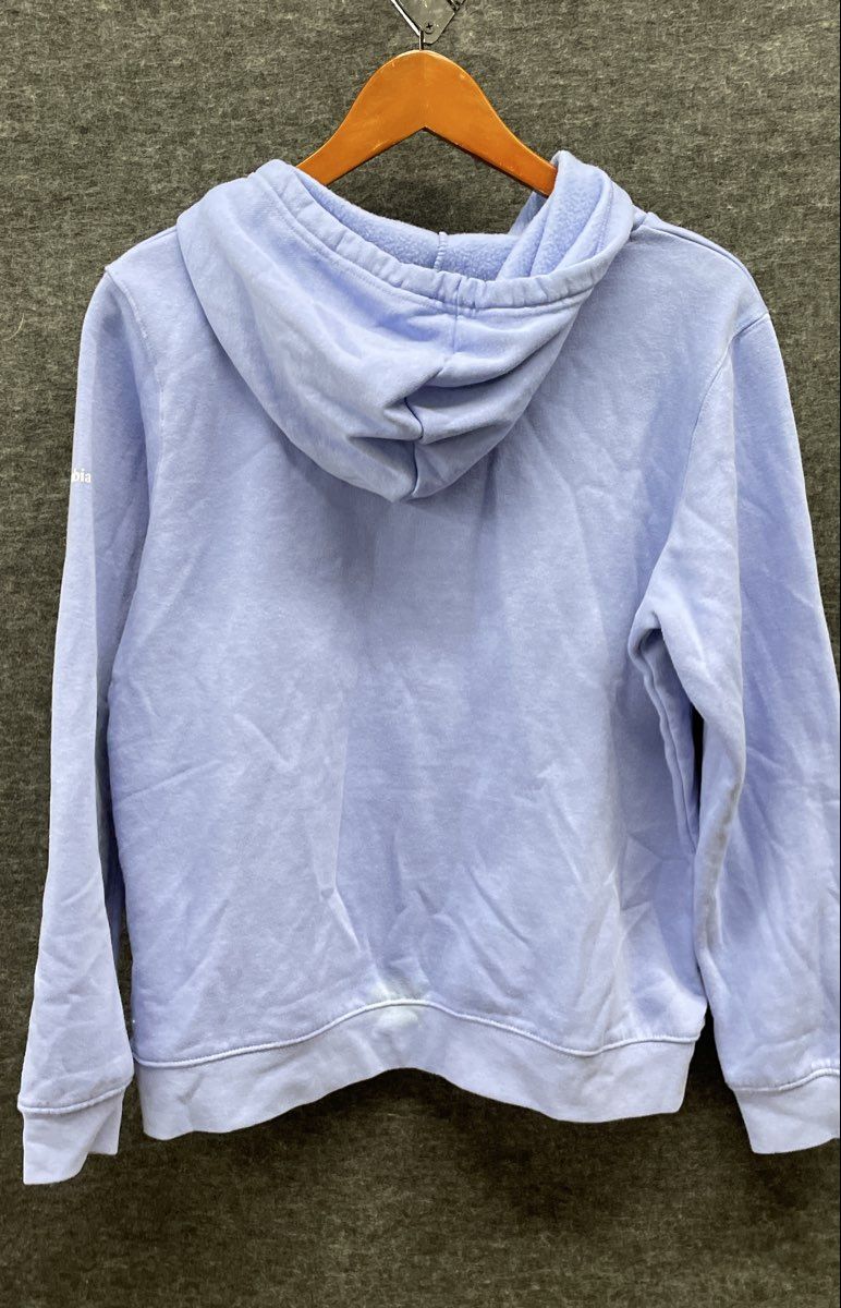Columbia Women's Light Blue Logo Pullover Fleece Hoodie Sz M