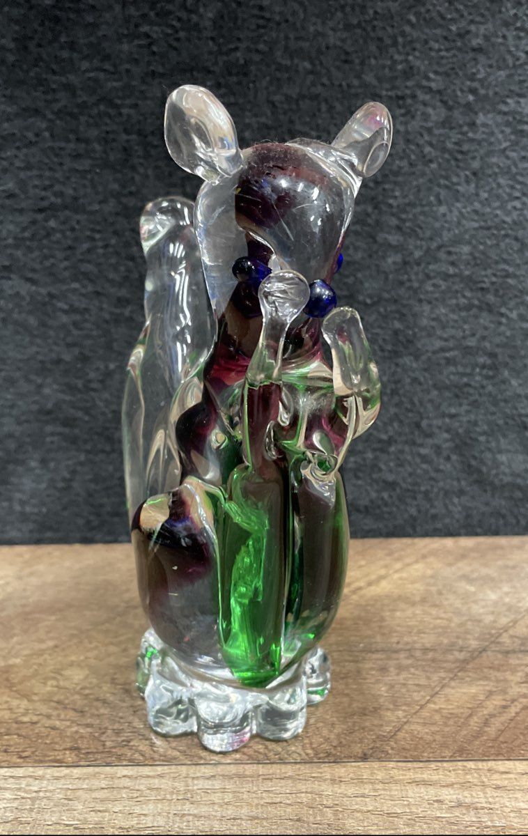 Murano Style Glass Squirrell Figurine