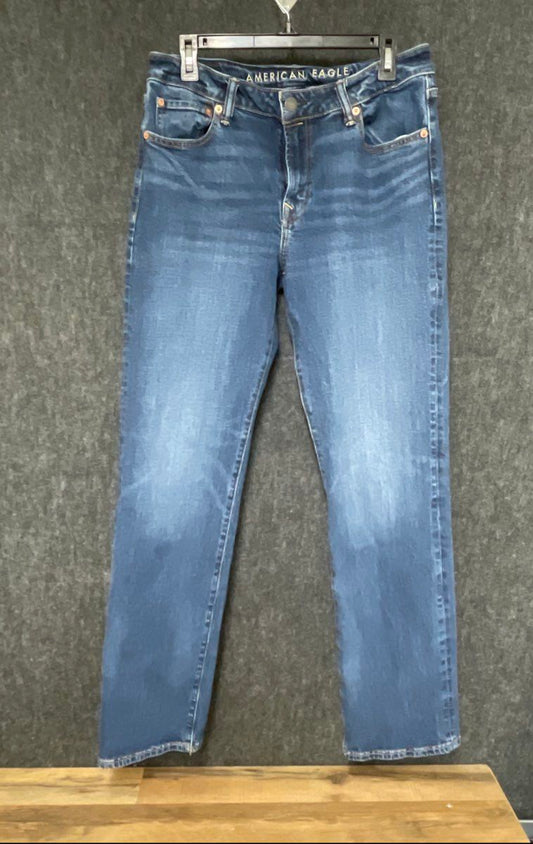 American Eagle Men's Original Bootcut Jeans Blue Denim Medium Wash Sz 32x34