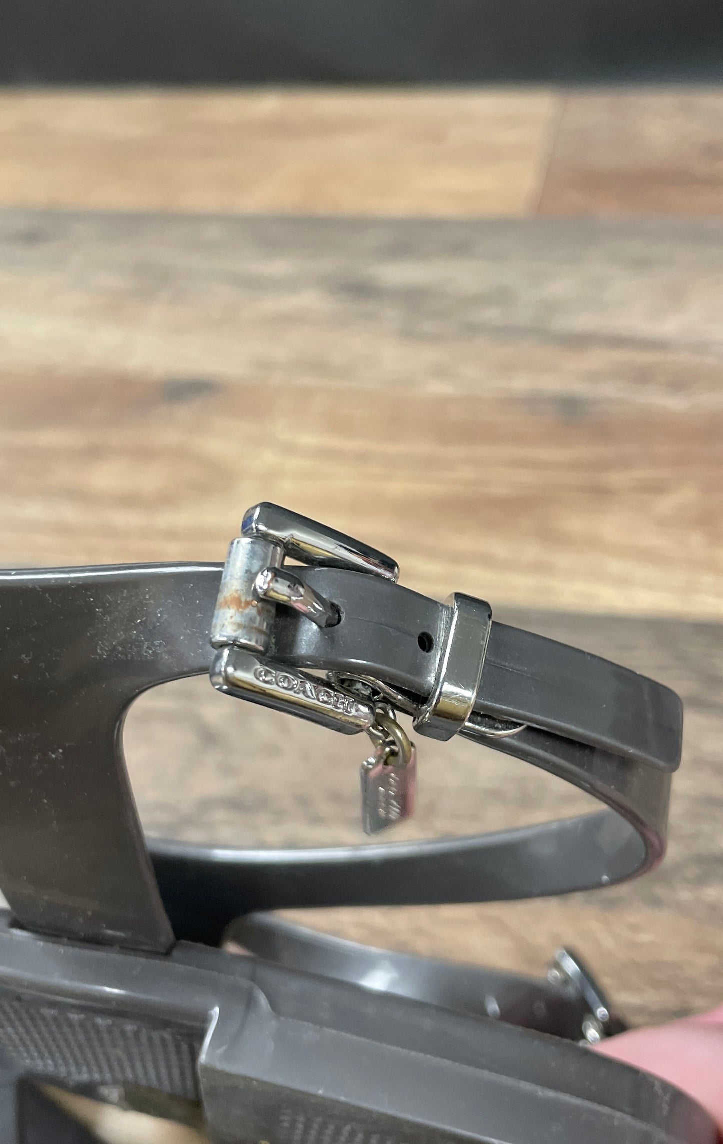 Coach Plato Grey Jelly Thong Ankle Strap Sandals Womens Size 8B A8890