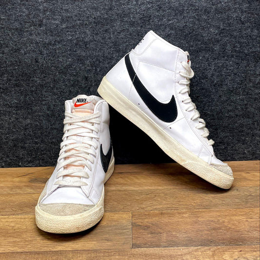 Nike Blazer Mid '77 Vintage White Black High Top Sneakers Men's Size 10