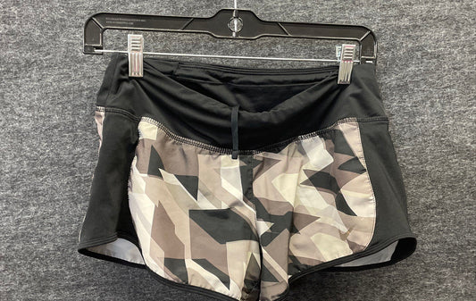 Nike Women's Dri-Fit Running Shorts Black Gray Geometric Camo S