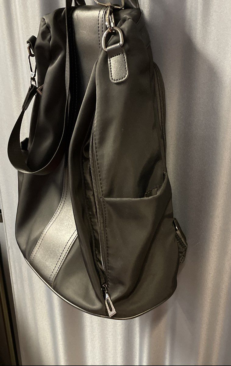 Pincnel Black Nylon Anti-Theft Convertible Backpack Shoulder Travel Bag