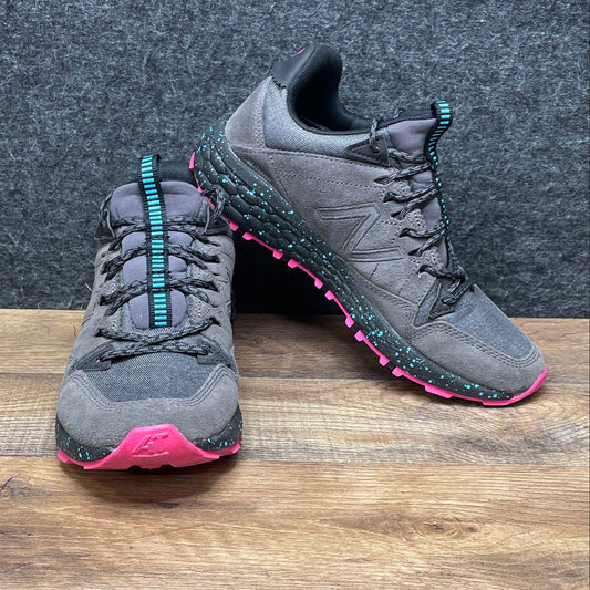 New Balance Fresh Foam Crag v1 Grey Pink Teal Trail Running Shoes Women's Sz 8