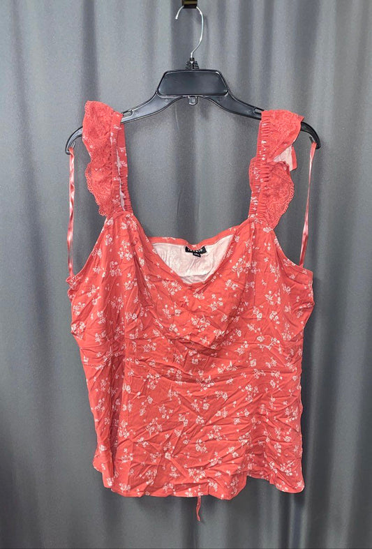 NWT Torrid Women's Pink Floral Challis Sweetheart Corset Peplum Top Size 3
