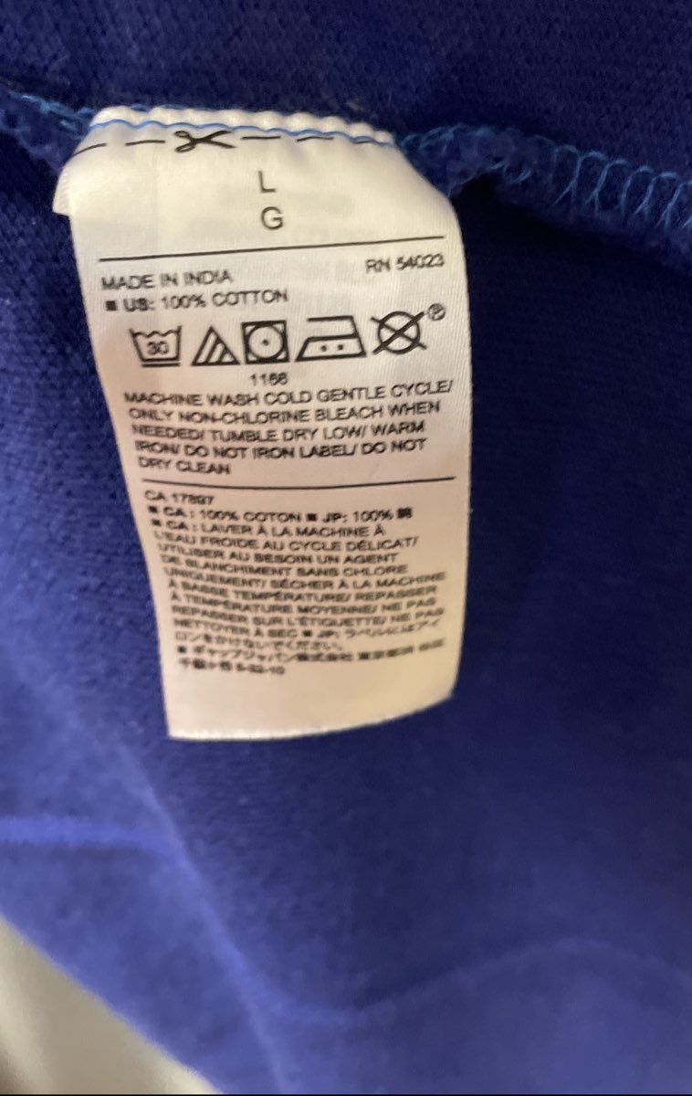Banana Republic Men's Two Tone Blue Organic Cotton Pique Polo Shirt Size L