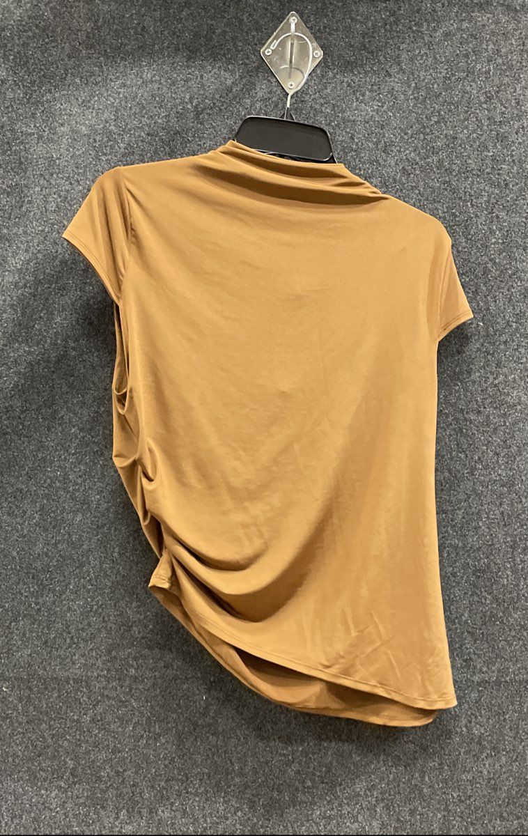 Fashion Nova Women's Ines Asymmetrical Ruched High Neck Top Chocolate 2X NWT