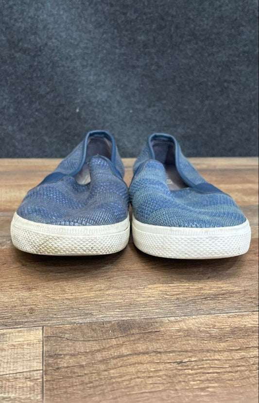 Lauren Ralph Lauren Jinnie Blue Woven Slip-On Sneakers Size 10