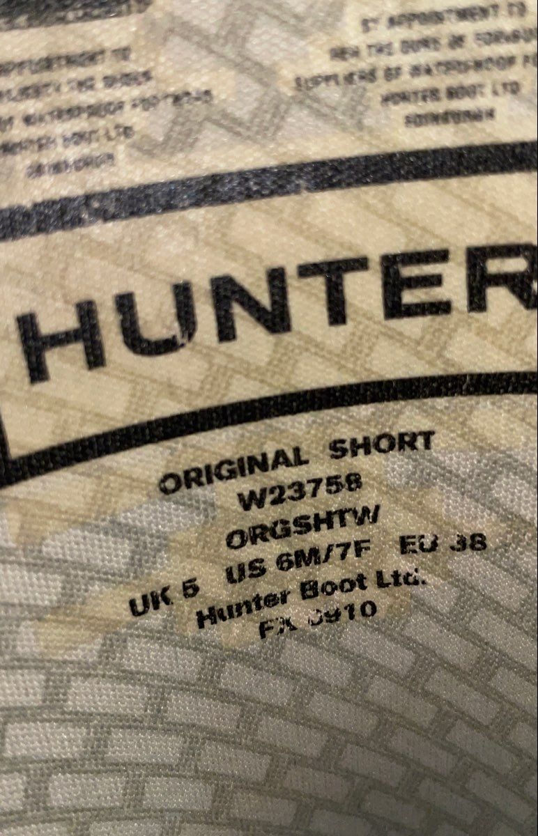 Hunter Original Short Grey Matte Waterproof Rain Boots Women's Size 7