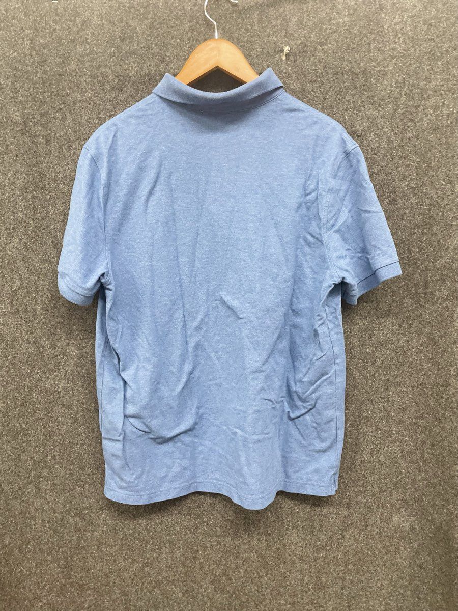 Charles Tyrwhitt Men's Blue Heather Short Sleeve Cotton Stretch Polo Sz L