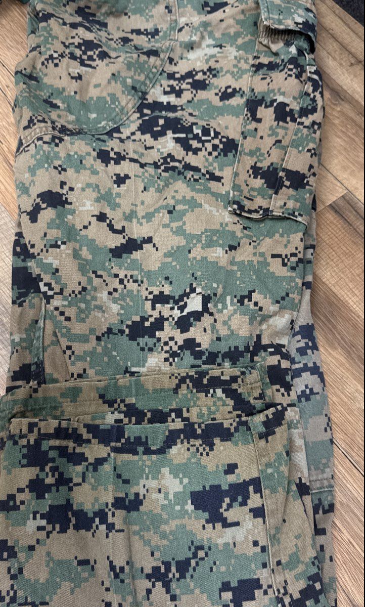 USMC Military Issue Men's MCCUU Combat Trousers MARPAT Woodland Camo Sz L Reg