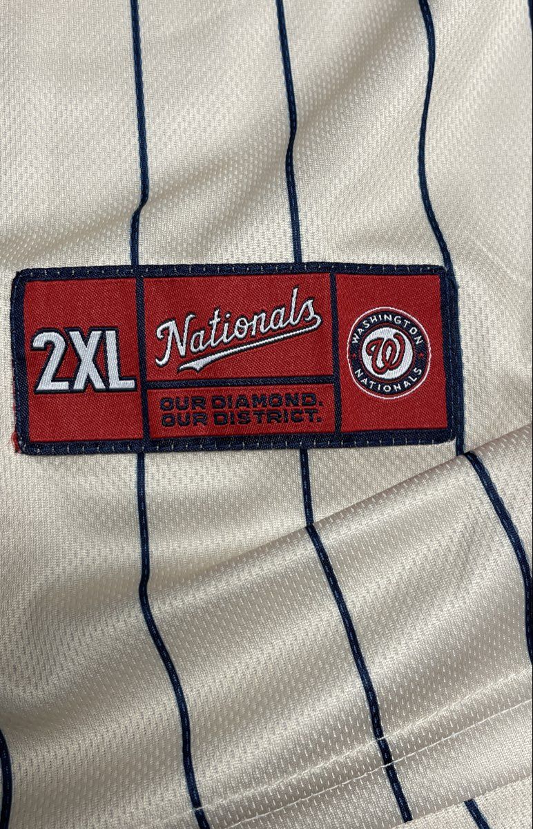 Washington Nationals Men's Sleeveless Pinstripe Jersey Stars #26 Sz 2XL