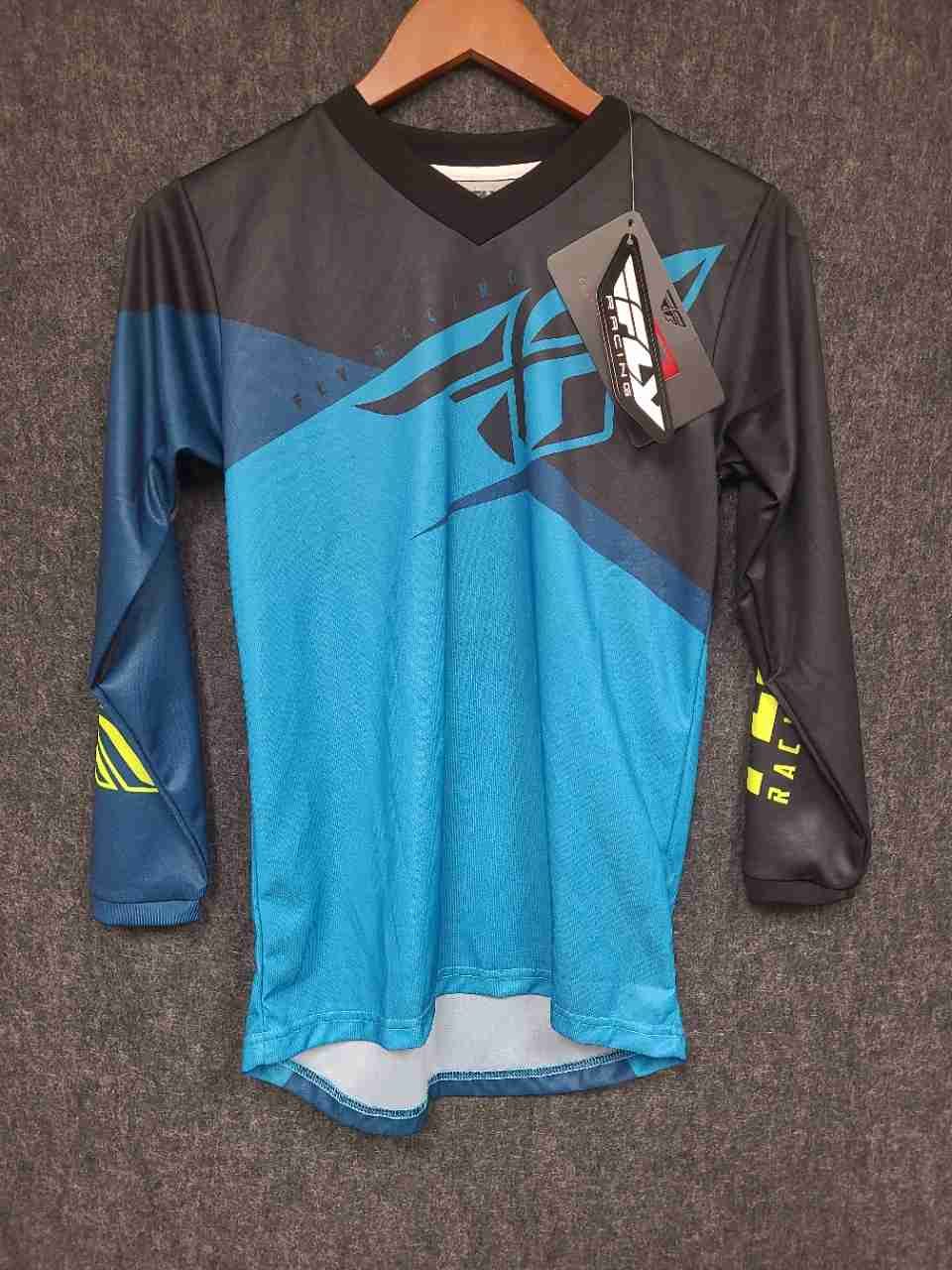 Fly Racing Youth F-16 Motocross Racing Jersey Blue Black NWT Sz YL