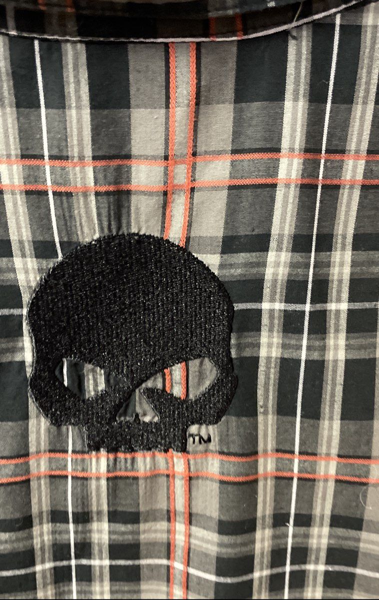 Harley-Davidson Willie G Skull Plaid Short Sleeve Performance Shirt Sz 2XL