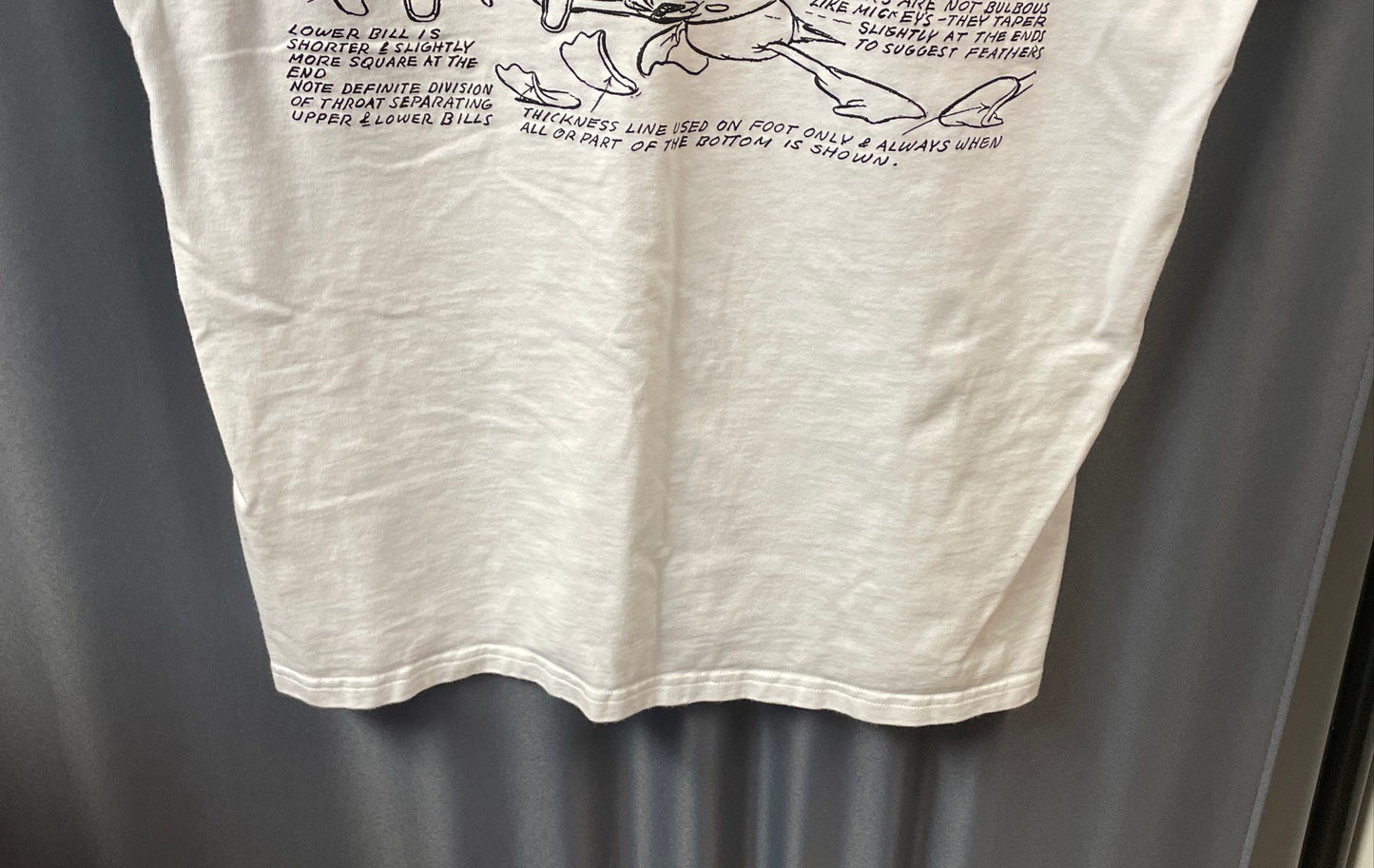 Champion Men's White Donald Duck Embroidered Model Sheet T-Shirt Sz L