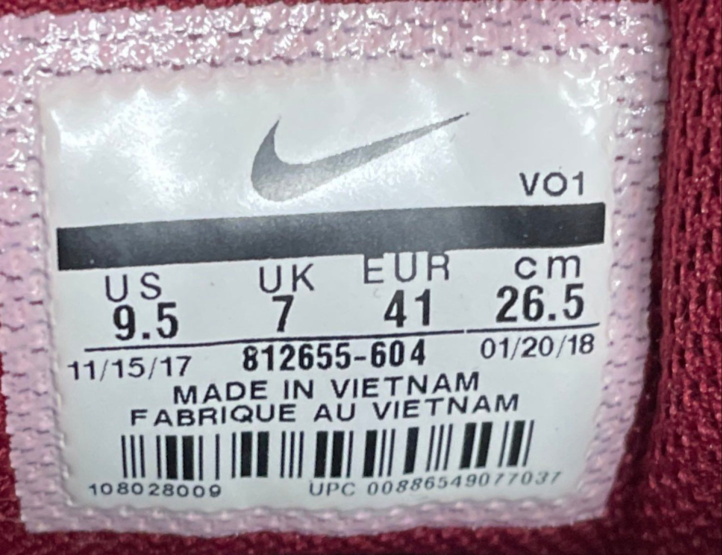Nike Tanjun Team Red White Women's Running Shoes Sneakers Size 9.5