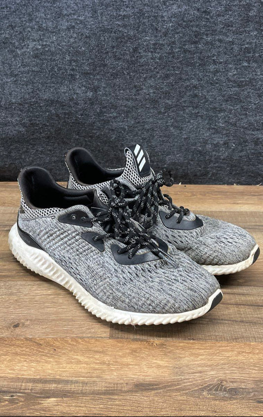 Adidas AlphaBounce EM Grey Black Running Shoes Men's Size 8.5