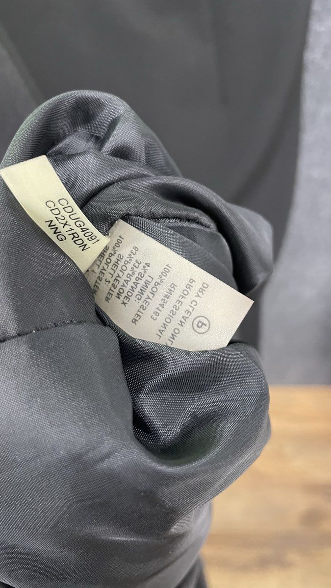 Calvin Klein Women's Black Green Colorblock Sheath Pleated Chiffon Dress Size 14