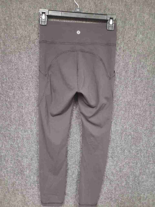Lululemon Women's Fast and Free High-Rise Tight Black Side Pockets Sz 4
