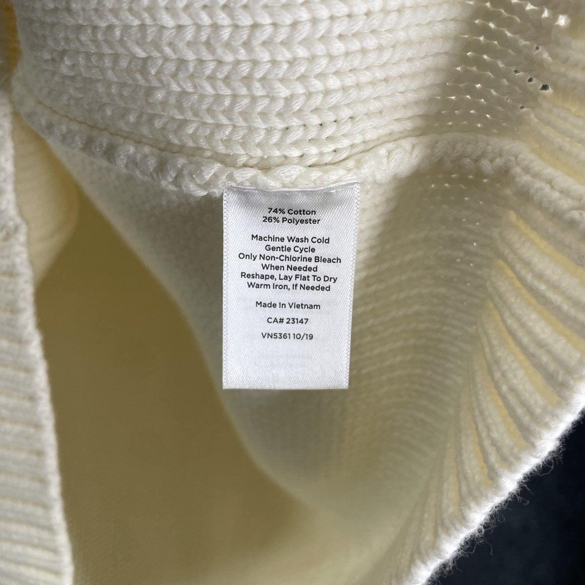 Talbots Women's Cream Cable Front Crewneck Sweater Cotton Blend Sz 2XP