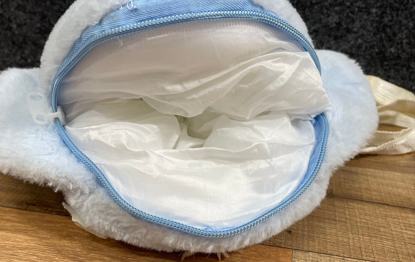 Sanrio Cinnamoroll Blue Hooded Plush Mini Backpack Bag Kawaii Character