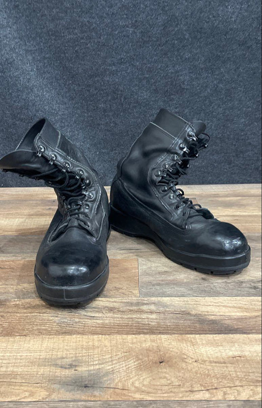 Belleville 360 ST Black Leather Steel Toe Military Flight Boots Size 10 W