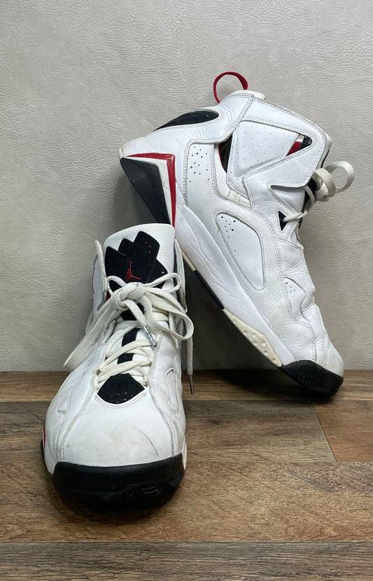 Nike Jordan True Flight White Varsity Red Black Basketball Shoes Men's Size 13