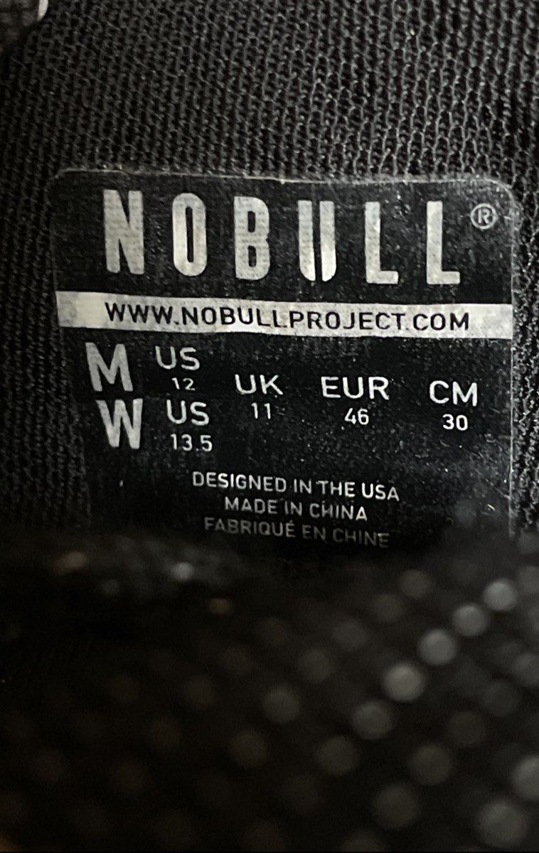 NOBULL Trainer Black White Micro Dot Training Shoes Men's 12 Women's 13.5