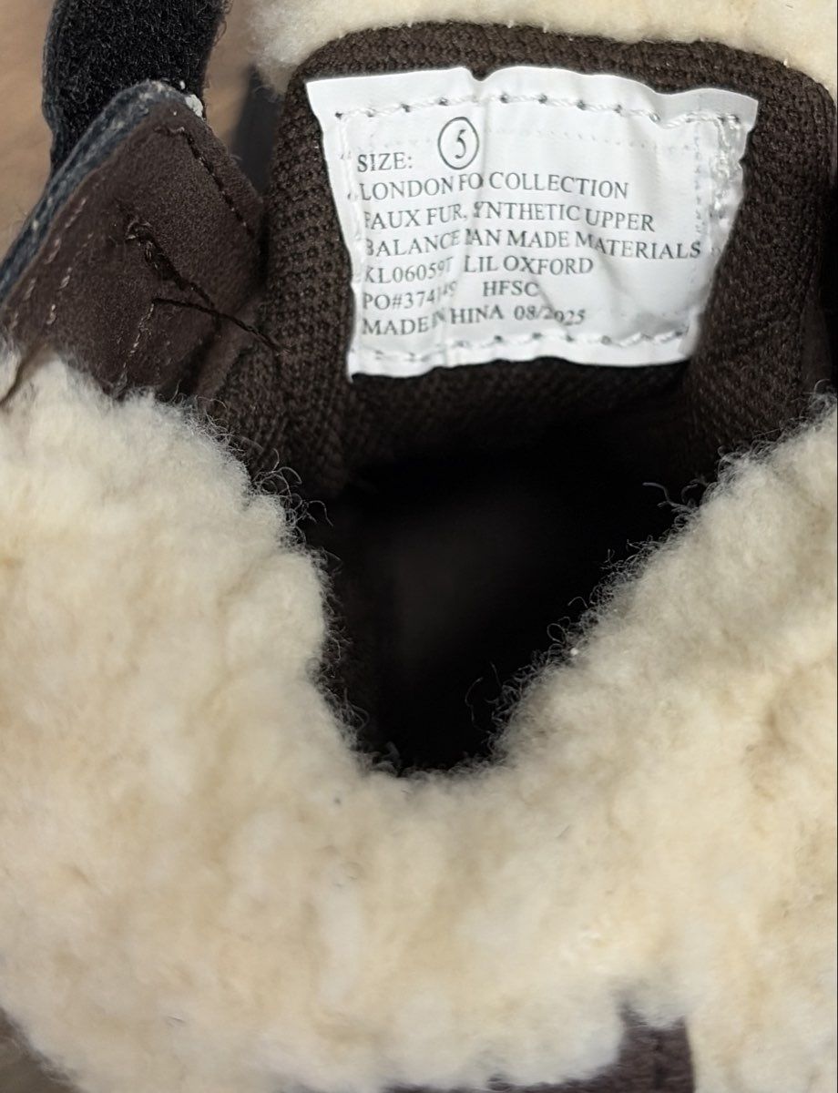 London Fog Lil Oxford Brown Black Toddler Snow Boots Size 5 NWT