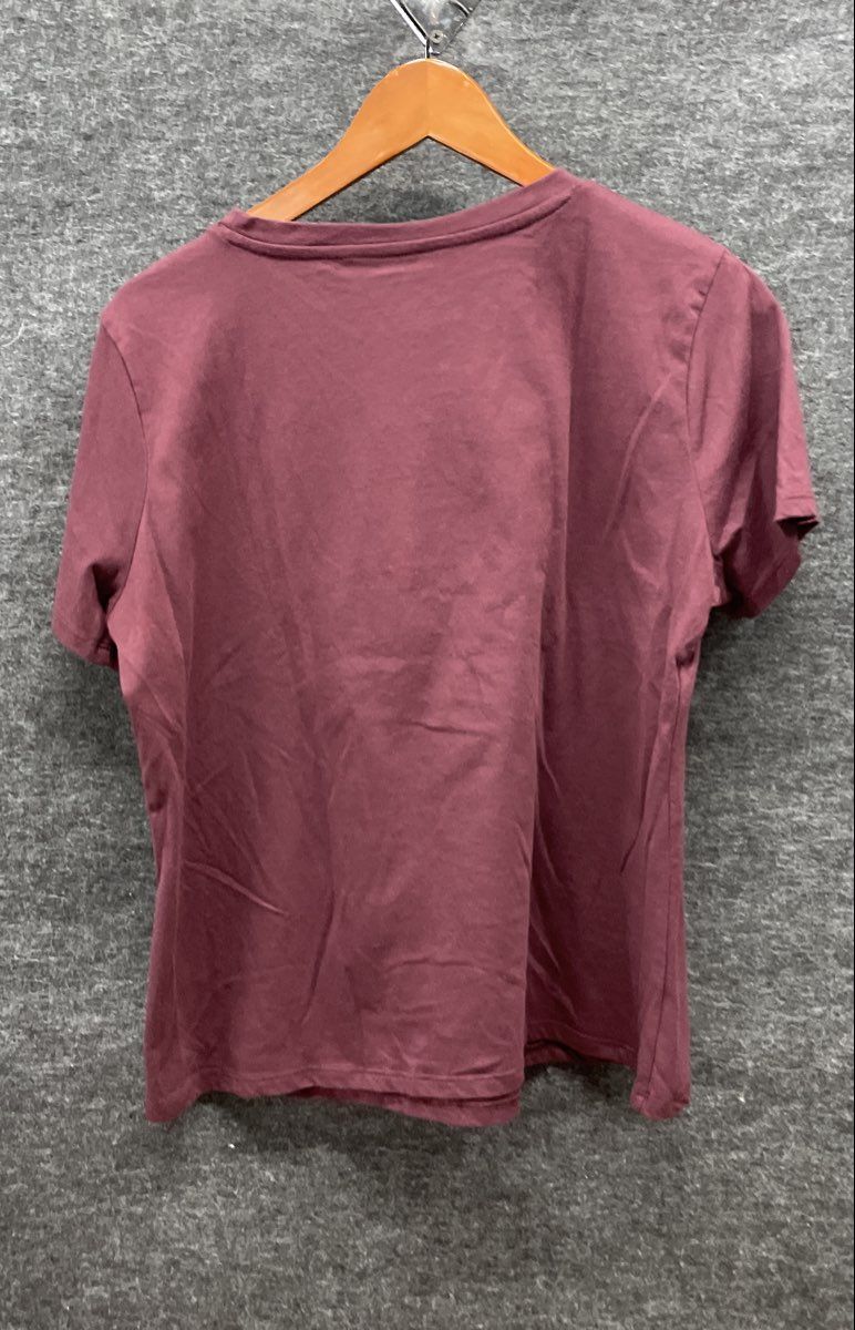 Nine West Women's Burgundy Love The Wine You're With Graphic T-shirt Sz L
