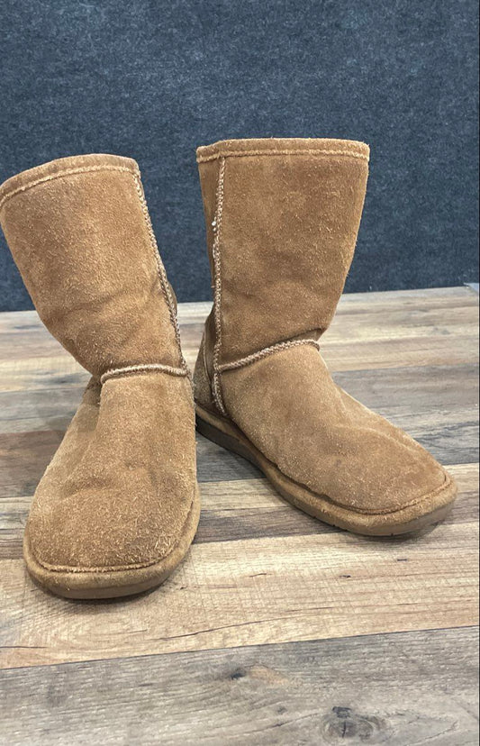 Bearpaw Hickory Brown Suede Tall Pull On Winter Boots Women's Size 8