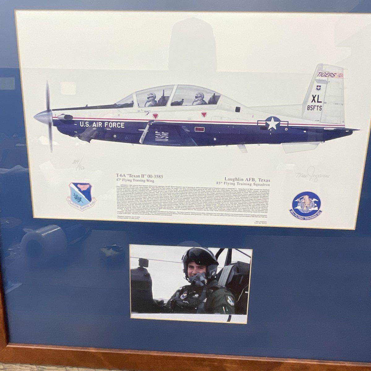 T-6A "Texan II" 05-3585 47th Flying Training Wing Laughlin AFB Texas Autographed