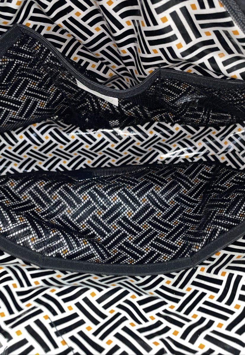 Vera Bradley Black Quilted Large Tote Shoulder Bag Travel Pockets