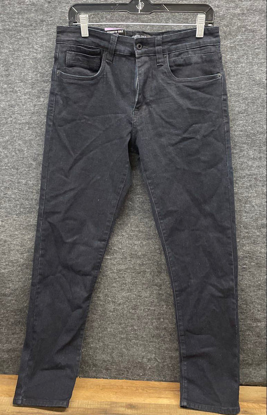Kenneth Cole New York Men's Dark Blue Straight Fit Stretch Denim Jeans NWT 30x32
