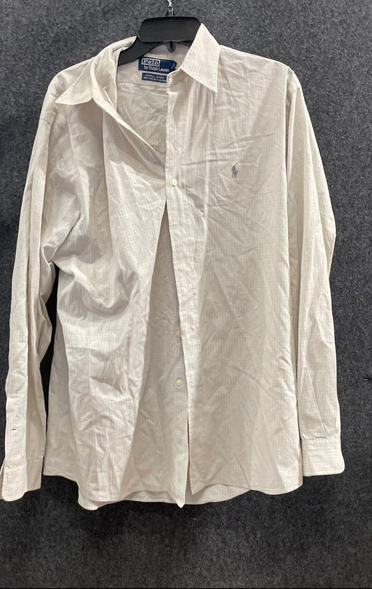Polo Ralph Lauren Men's Grey Lowell Sport Micro Check Grid Shirt Size L