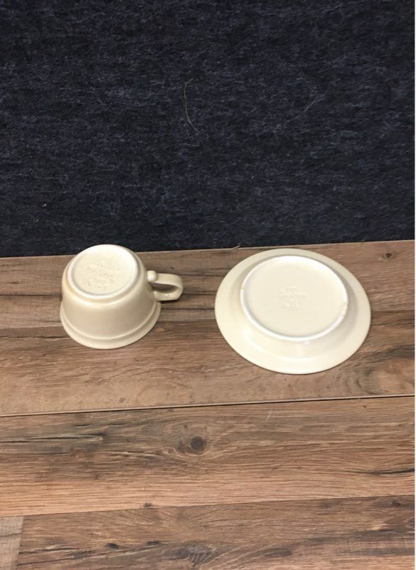 Lot of 3 Pfaltzgraff Village Brown Plates and Cups